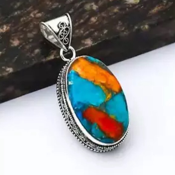 OYSTER TURQUOISE PENDANT - Picture 3 of 3